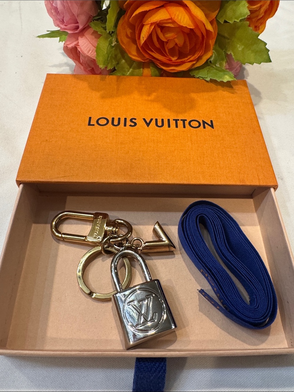 Authentic Louis Vuitton Tri-tone Hardwares Keyring